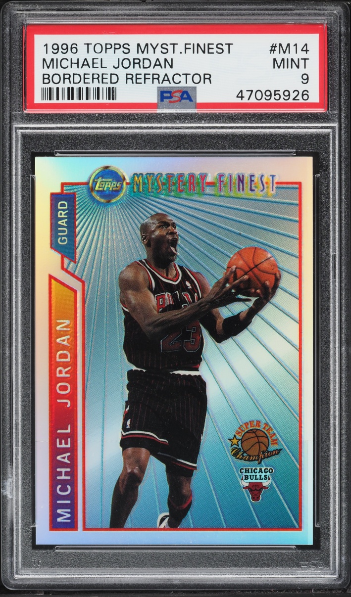 1996 Topps Mystery Finest Bordered Refractor Michael Jordan #M14 PSA 9 MINT