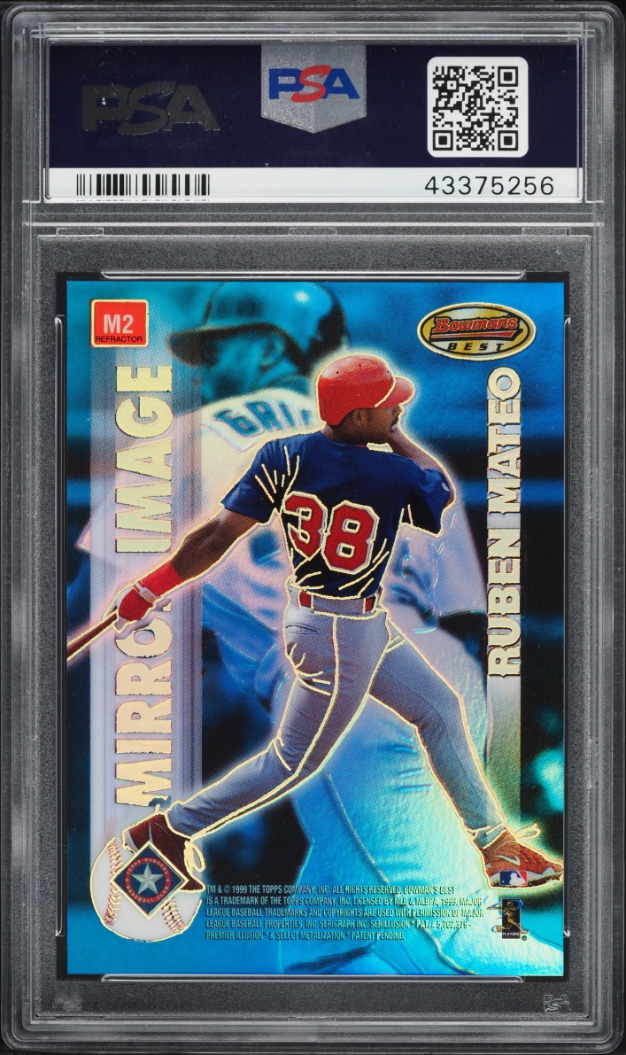 1999 Bowman's Best Mirror Image Refractor Ken Griffey Jr. Ruben Mateo #M2 PSA 9 MINT