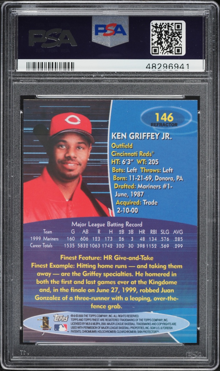 2000 Finest Refractor Action Ken Griffey Jr. #146 PSA 9 MINT
