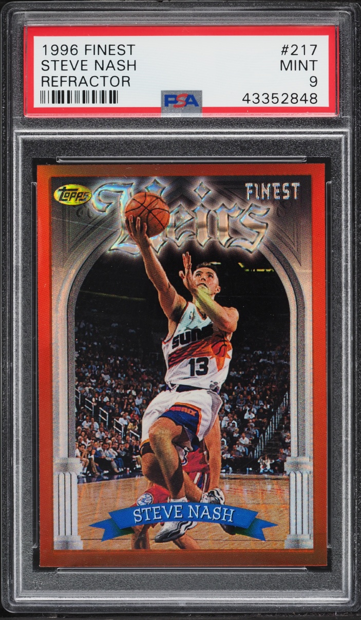 1996 Finest Refractor Steve Nash ROOKIE #217 PSA 9 MINT