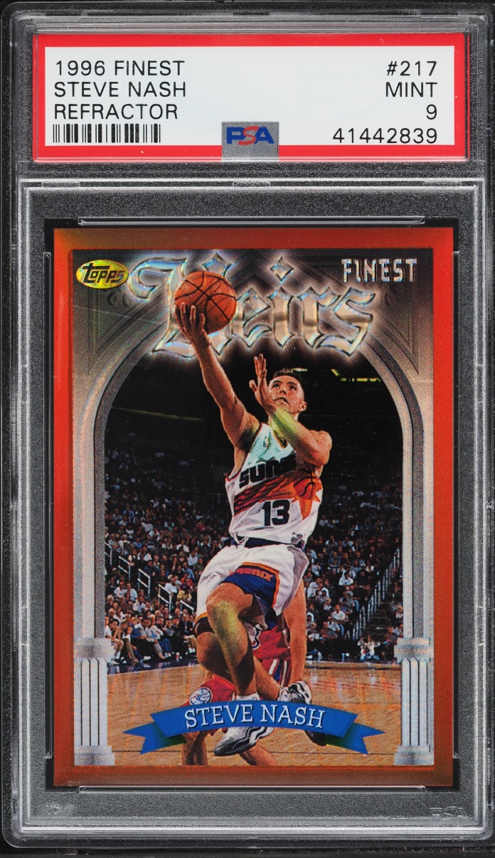 1996 Finest Refractor Steve Nash ROOKIE #217 PSA 9 MINT