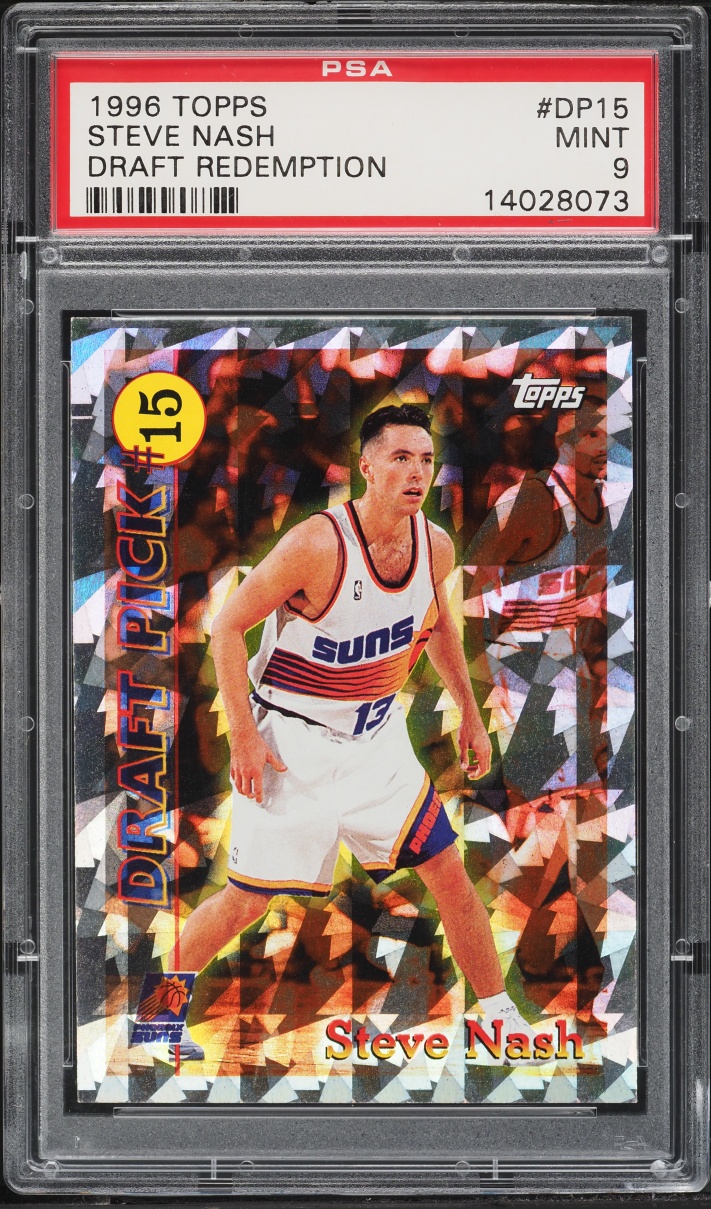 1996 Topps Draft Redemption Steve Nash ROOKIE #DP15 PSA 9 MINT