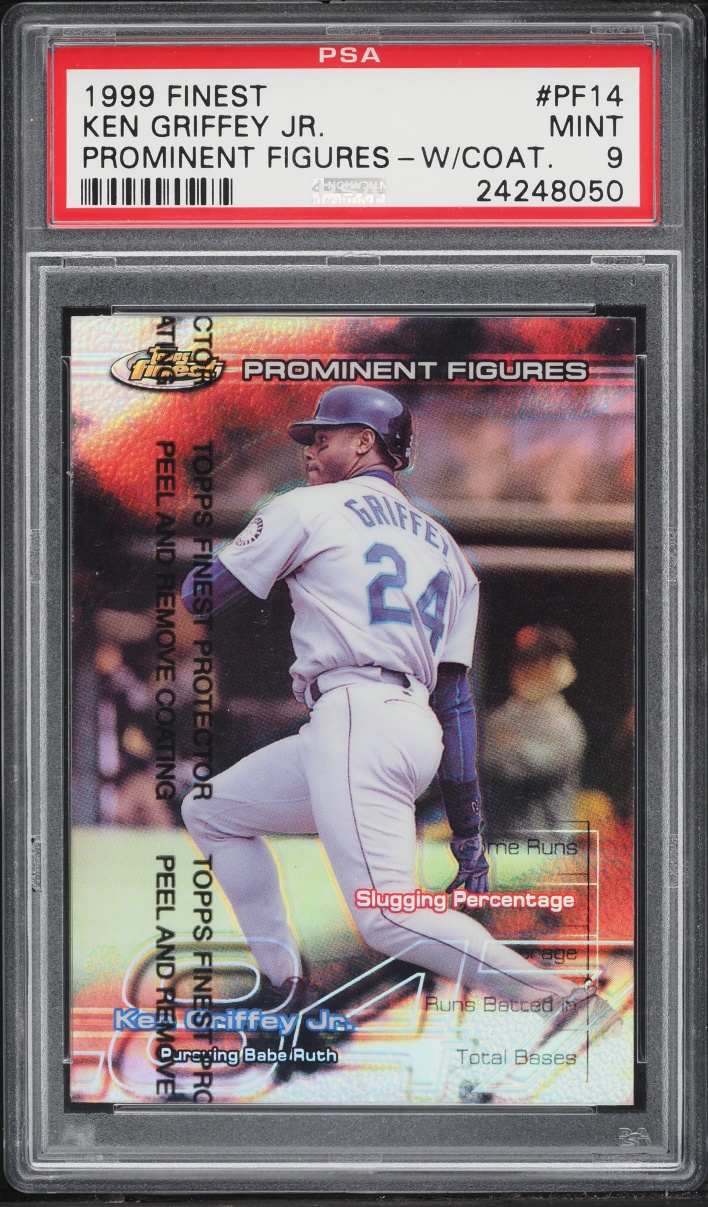 1999 Finest Prominent Figures w/ Coating Ken Griffey Jr. /847 #PF14 PSA 9 MINT