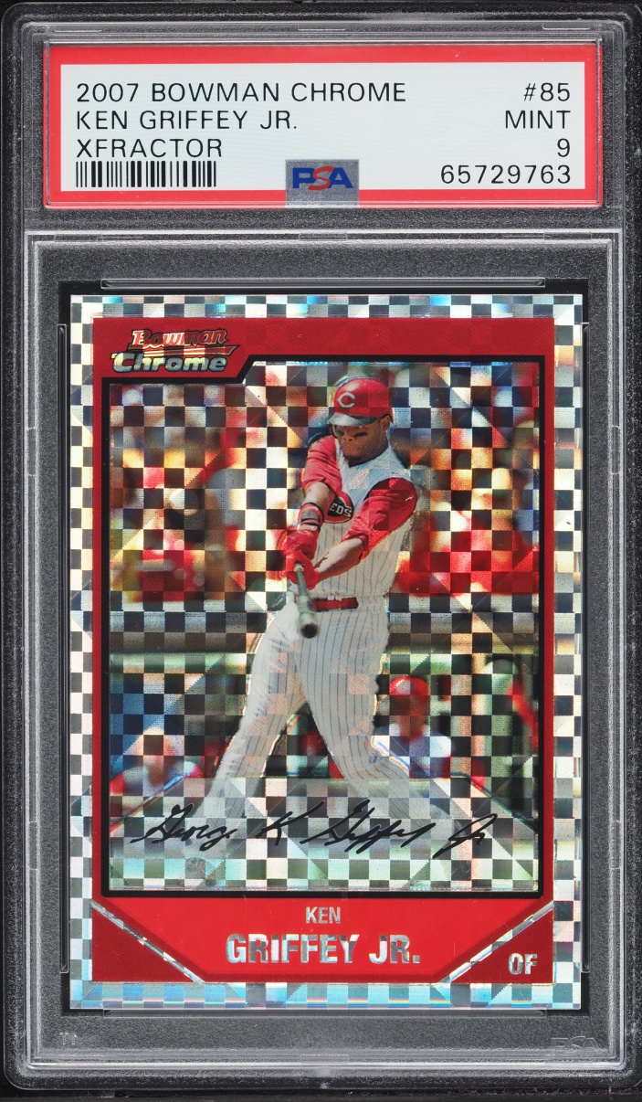 2007 Bowman Chrome Xfractor Ken Griffey Jr. /250 #85 PSA 9 MINT