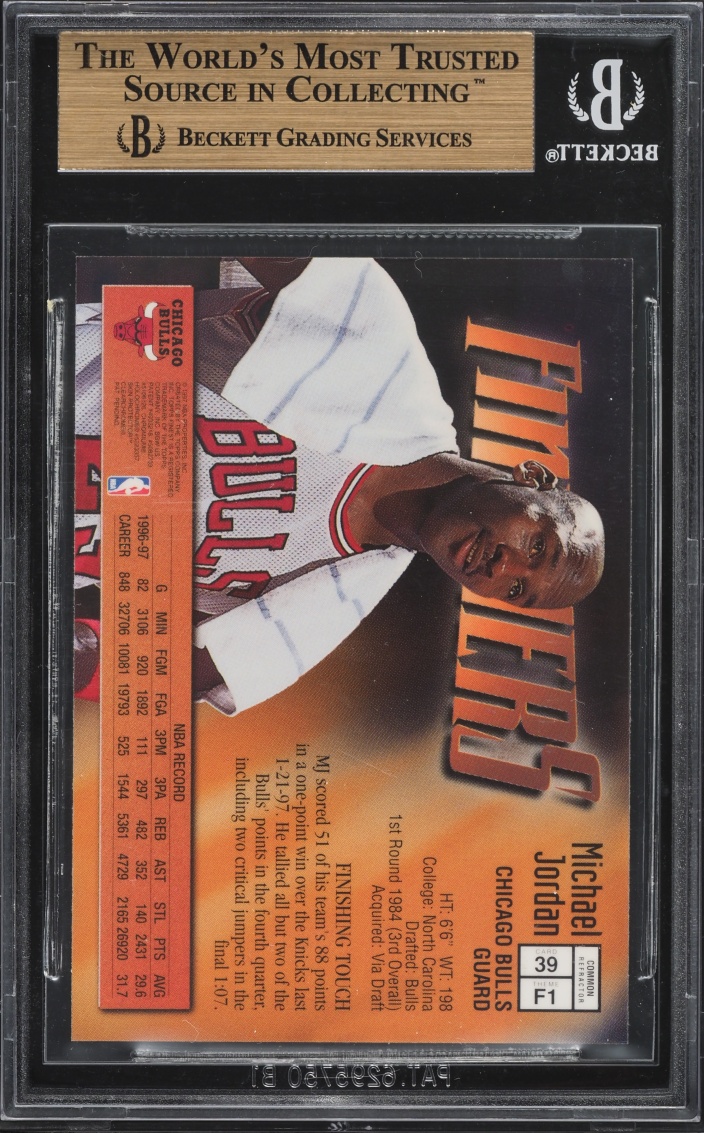 1997 Finest Refractor Michael Jordan #39 BGS 9.5 GEM MINT