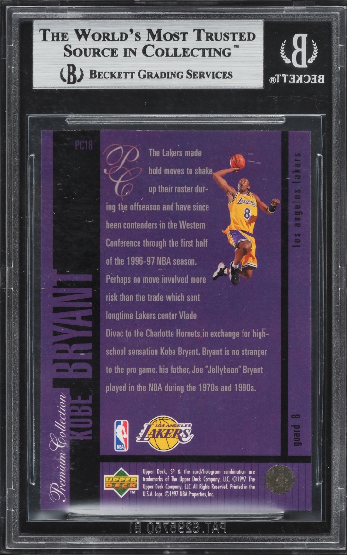 1996 SP Holoviews Kobe Bryant ROOKIE #PC18 BGS 9 MINT
