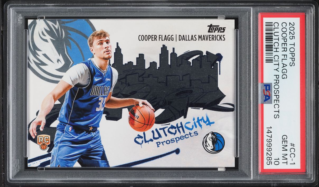 2025 Topps Clutch City Prospects Cooper Flagg ROOKIE #CC-1 PSA 10 GEM MINT