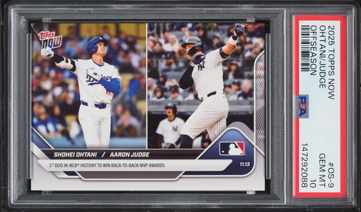 2025 Topps Now Off-Season Shohei Ohtani & Aaron Judge #OS-9 PSA 10 GEM MINT