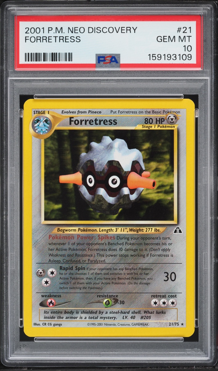 2001 Pokemon Neo Discovery Forretress #21 PSA 10 GEM MINT