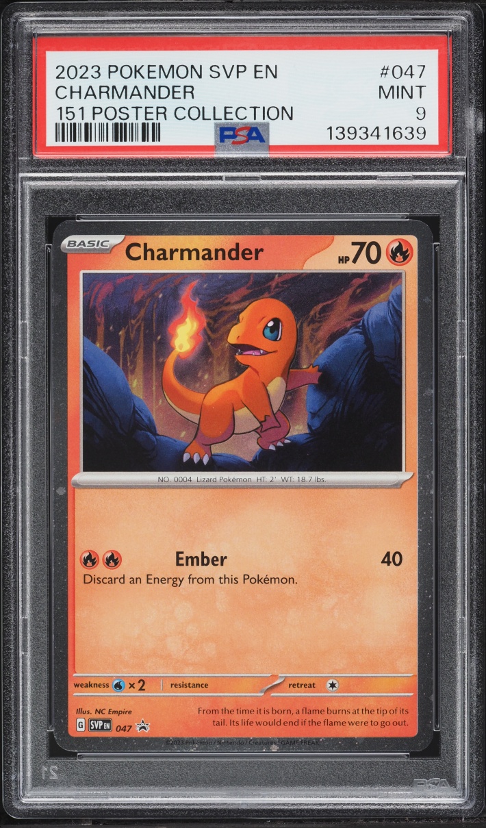 2023 Pokemon Scarlet & Violet Promo 151 Poster Collection Charmander #47 PSA 9 MINT