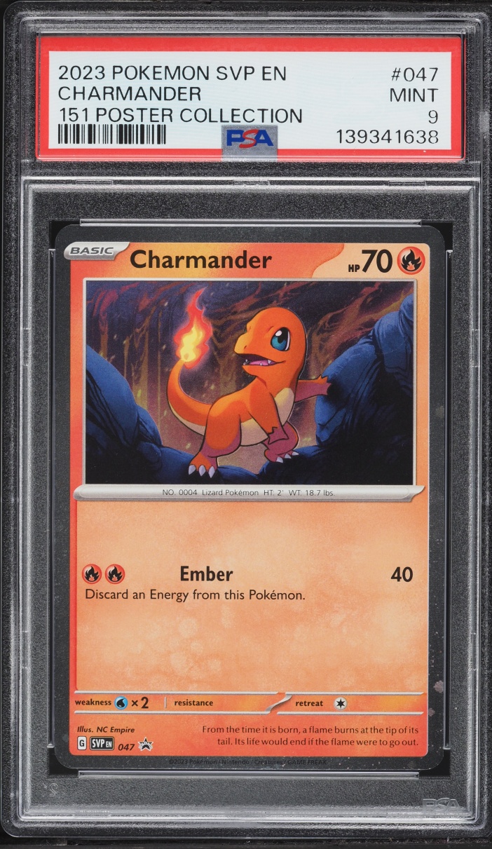 2023 Pokemon Scarlet & Violet Promo 151 Poster Collection Charmander #47 PSA 9 MINT