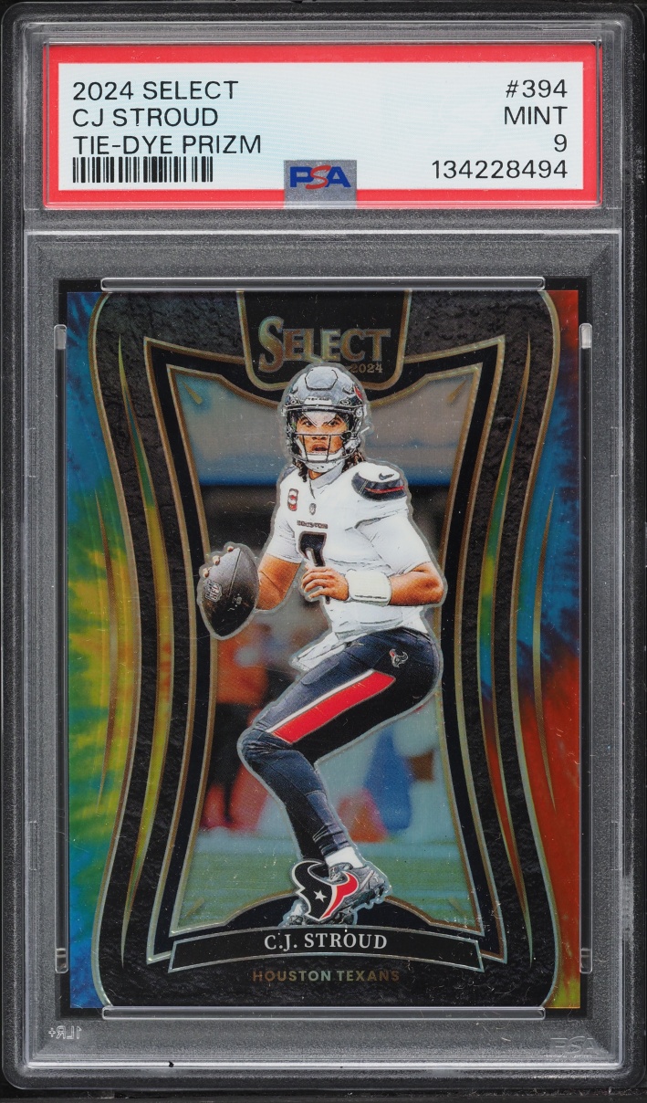 2024 Select Suite Level Tie-Dye Prizm Cj Stroud 1/25 #394 PSA 9 MINT