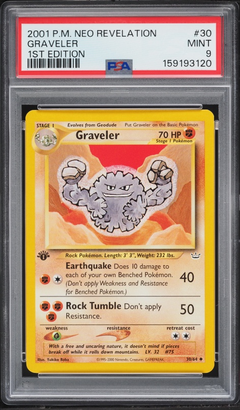 1995 graveler pokemon card Brock's Graveler (40/132) [Gym Heroes 1st Edition] Moderately Played 1st Edition Normal