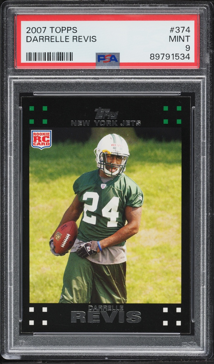 2007 Topps Darrelle Revis ROOKIE #374 PSA 9 MINT