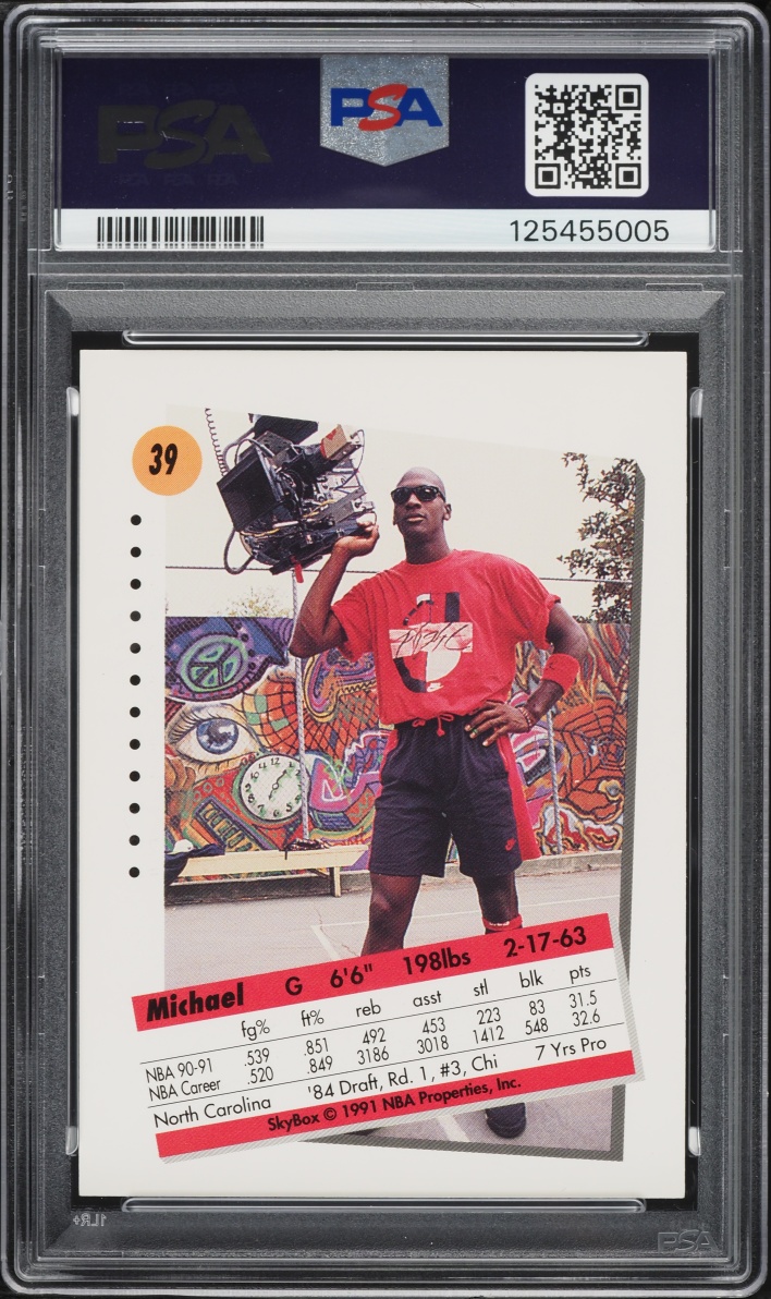 1991 Skybox Basketball Michael Jordan #39 PSA 9 MINT