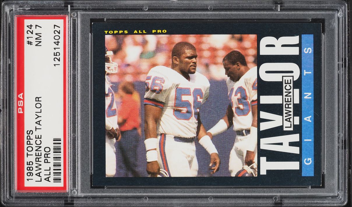 1985 Topps Football Lawrence Taylor ALL-PRO #124 PSA 7 NRMT