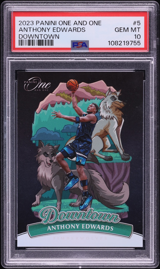 2023 Panini One And One Downtown Anthony Edwards #5 PSA 10 GEM MINT