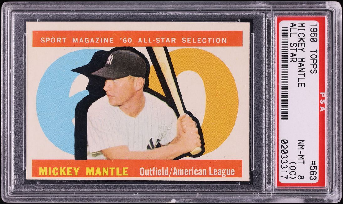 1960 Topps Mickey Mantle ALL-STAR #563 PSA 8(oc) NM-MT