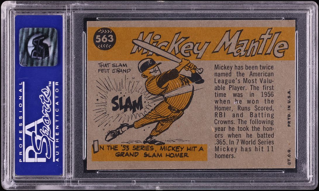 1960 Topps Mickey Mantle ALL-STAR #563 PSA 8(oc) NM-MT