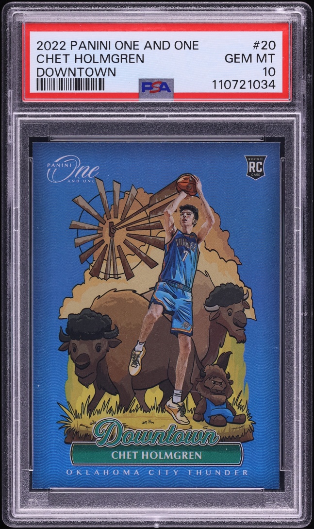 2022 Panini One And One Downtown Chet Holmgren ROOKIE #20 PSA 10 GEM MINT