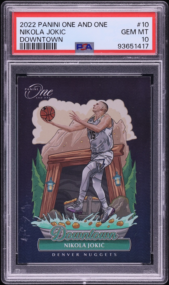 2022 Panini One And One Downtown Nikola Jokic #10 PSA 10 GEM MINT