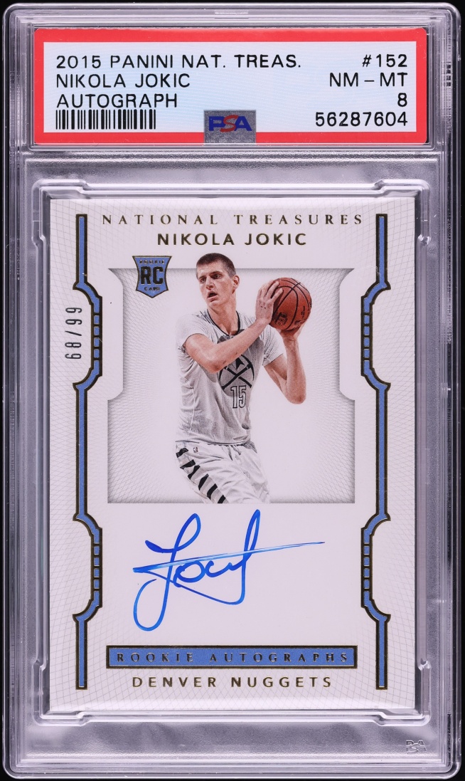 2015 National Treasures Nikola Jokic ROOKIE AUTO /99 #152 PSA 8 NM-MT