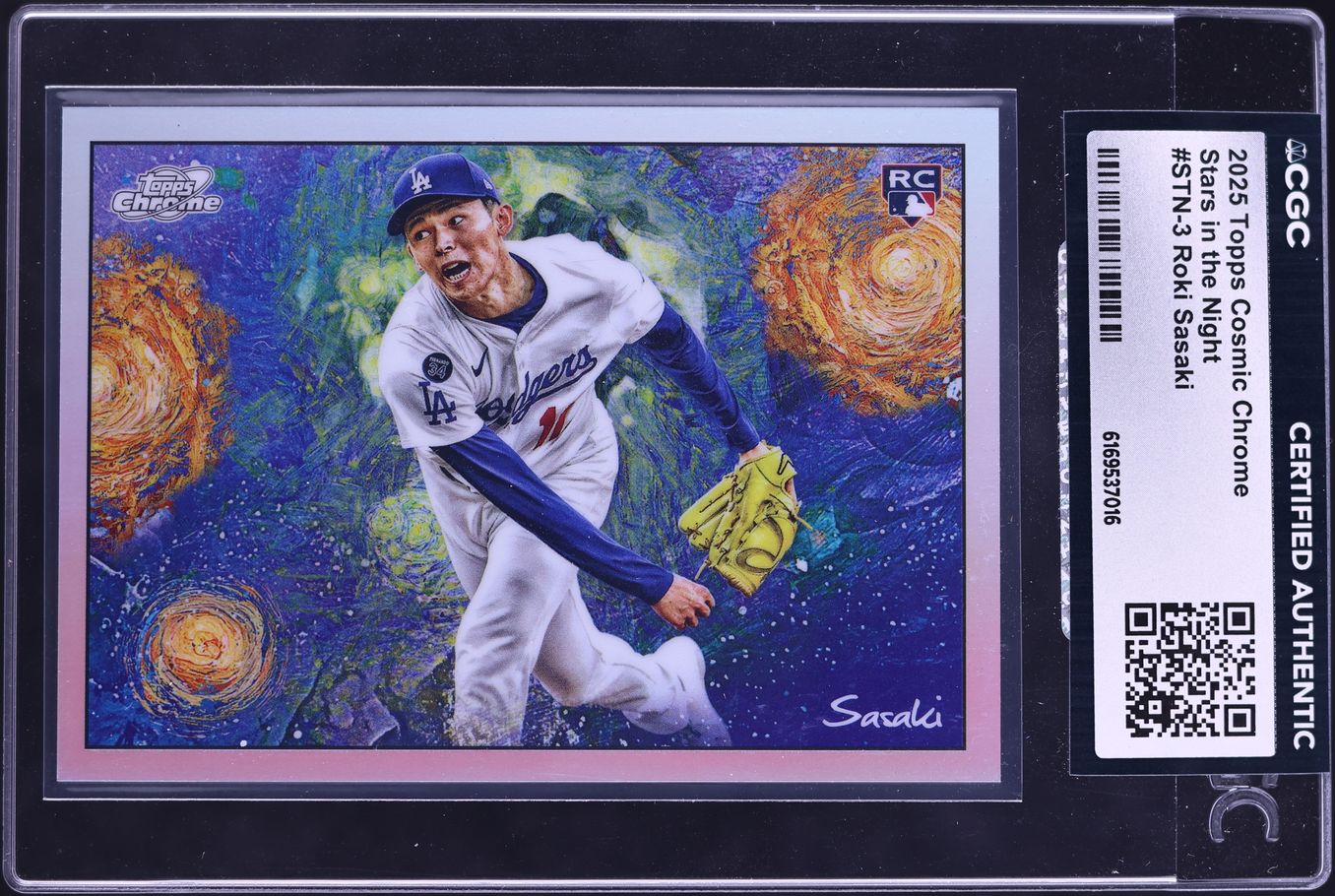 2025 Topps Cosmic Chrome Stars In The Night Roki Sasaki ROOKIE #STN-3 CGC AUTH
