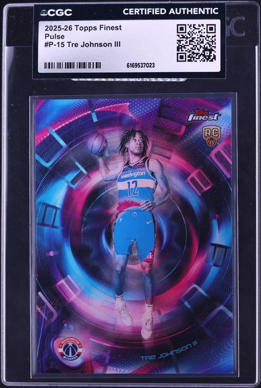 2025 Finest Pulse Tre Johnson III ROOKIE #P-15 CGC AUTH