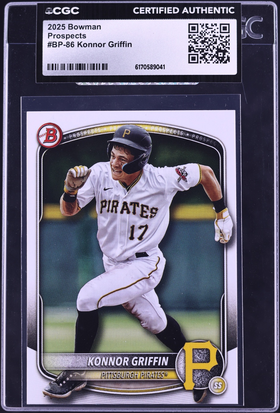 2025 Bowman Konnor Griffin PROSPECT #BP-86 CGC AUTH