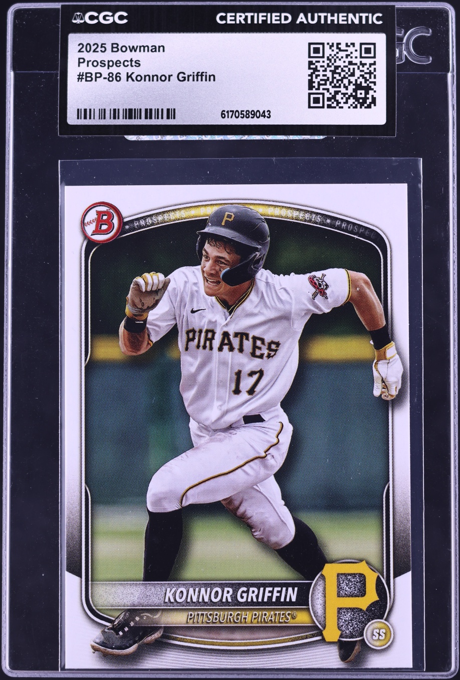 2025 Bowman Konnor Griffin PROSPECT #BP-86 CGC AUTH