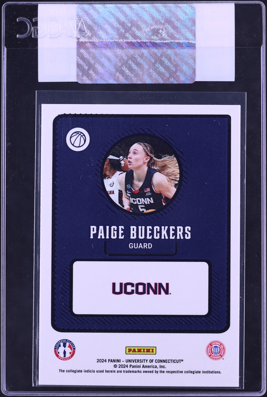 2024 Panini NIL University Of Connecticut Paige Bueckers ROOKIE CGC AUTH