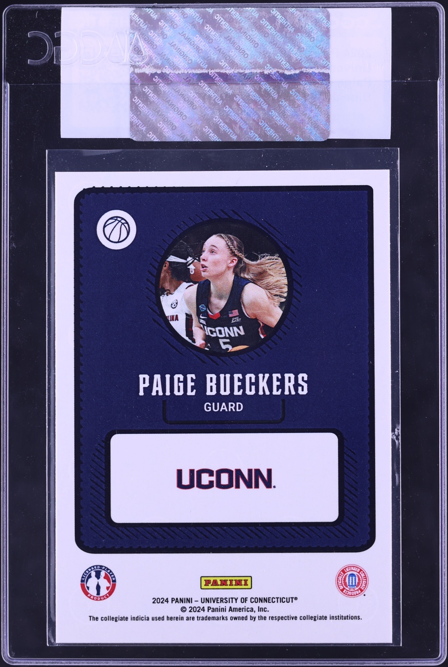 2024 Panini NIL University Of Connecticut Paige Bueckers ROOKIE CGC AUTH