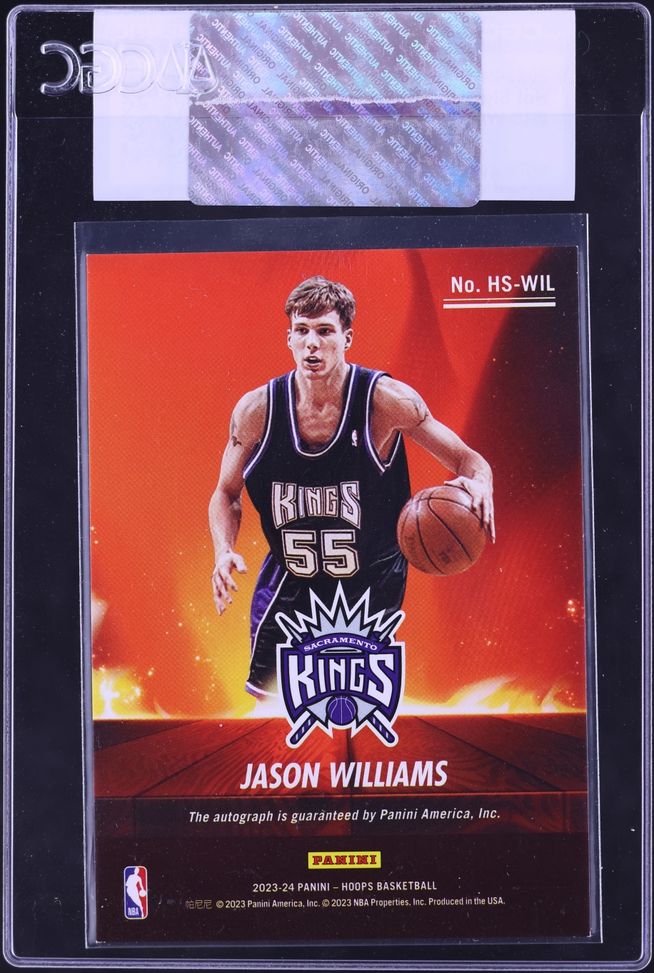 2023 Hoops Hot Signatures Jason Williams AUTO #HS-WIL CGC AUTH