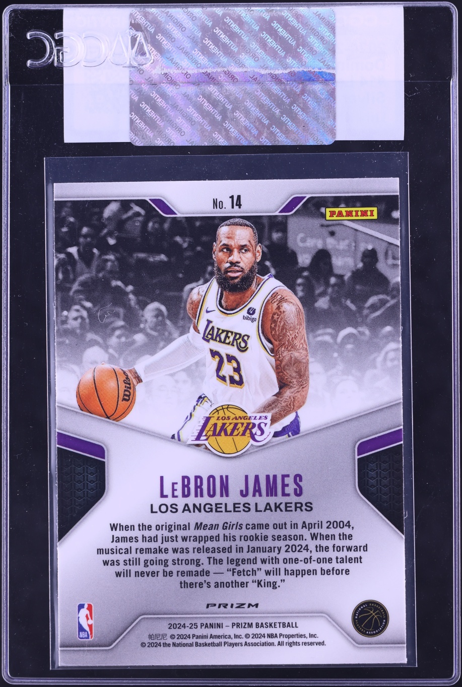 2024 Panini Prizm Dominance Silver LeBron James #14 CGC AUTH