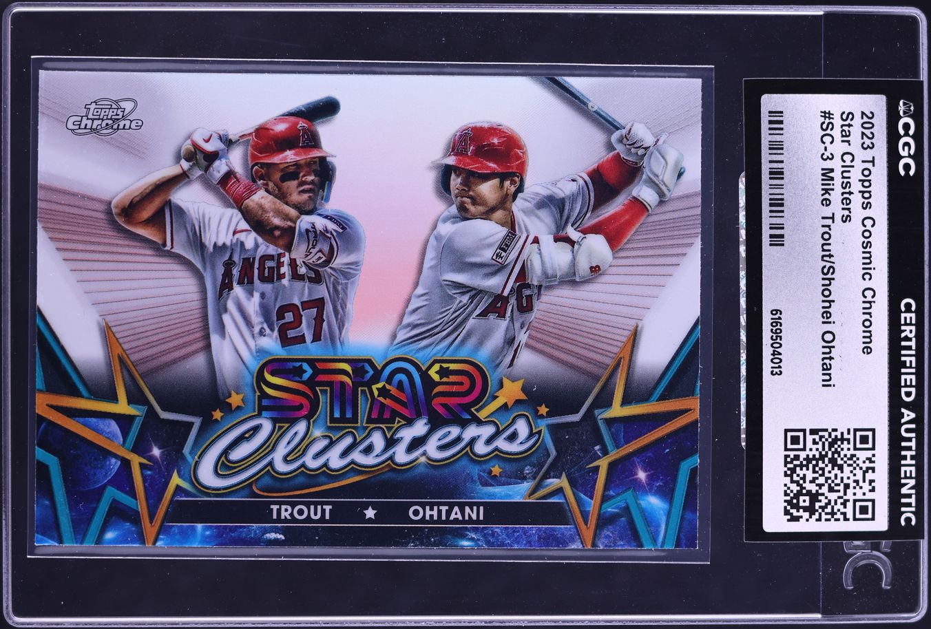 2023 Topps Cosmic Chrome Star Clusters Mike Trout Shohei Ohtani #SC-3 CGC AUTH