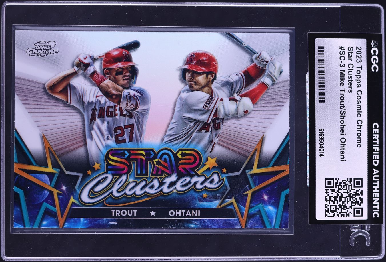 2023 Topps Cosmic Chrome Star Clusters Mike Trout Shohei Ohtani #SC-3 CGC AUTH