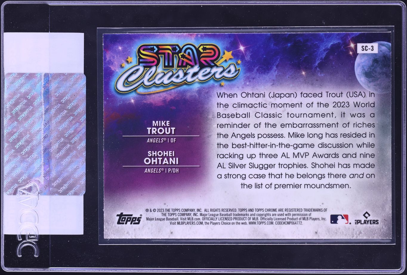 2023 Topps Cosmic Chrome Star Clusters Mike Trout Shohei Ohtani #SC-3 CGC AUTH