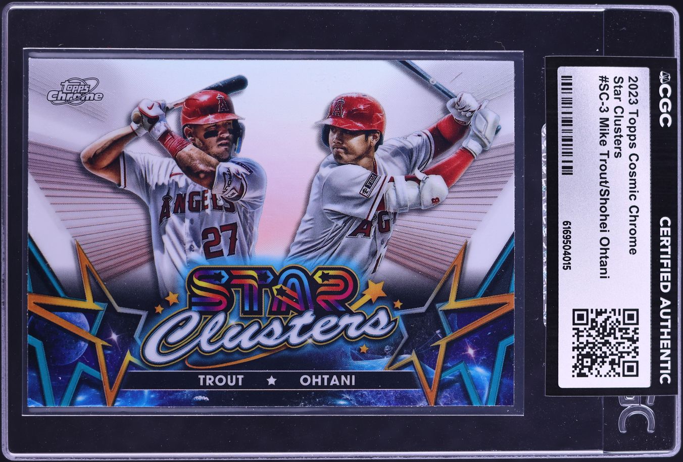 2023 Topps Cosmic Chrome Star Clusters Mike Trout Shohei Ohtani #SC-3 CGC AUTH