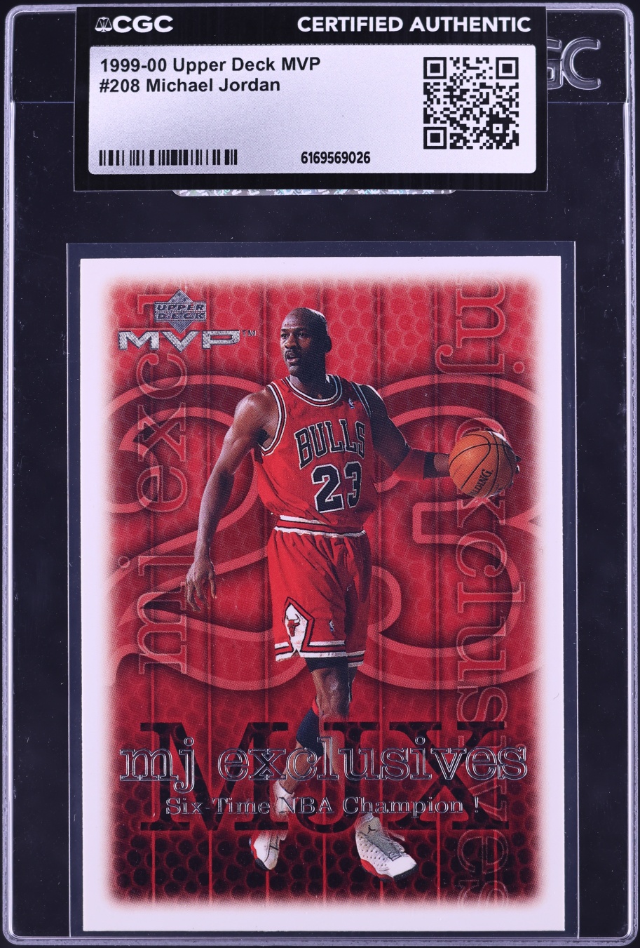 1999 Upper Deck MVP Michael Jordan #208 CGC AUTH