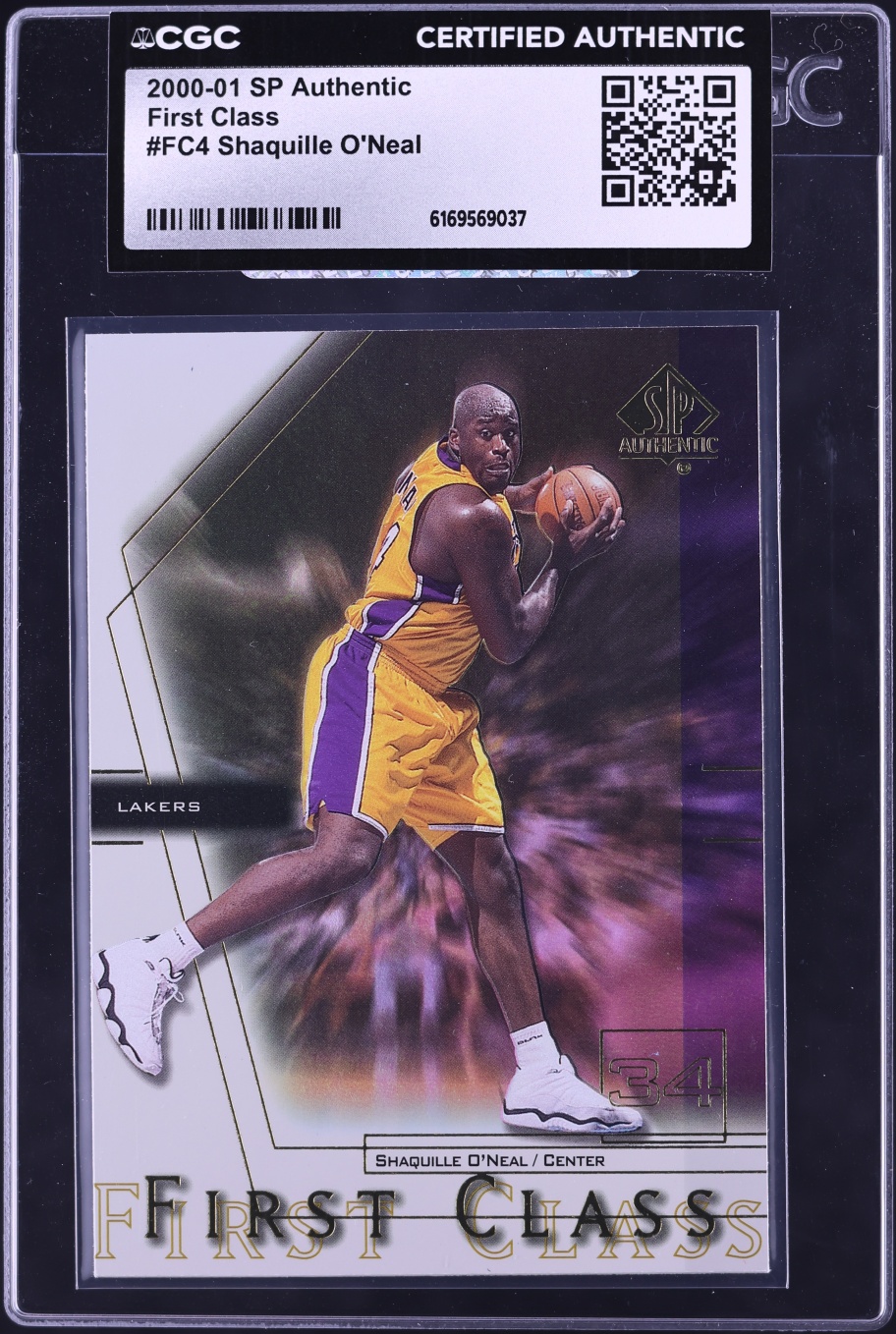 2000 SP Authentic First Class Shaquille O'Neal #FC4 CGC AUTH