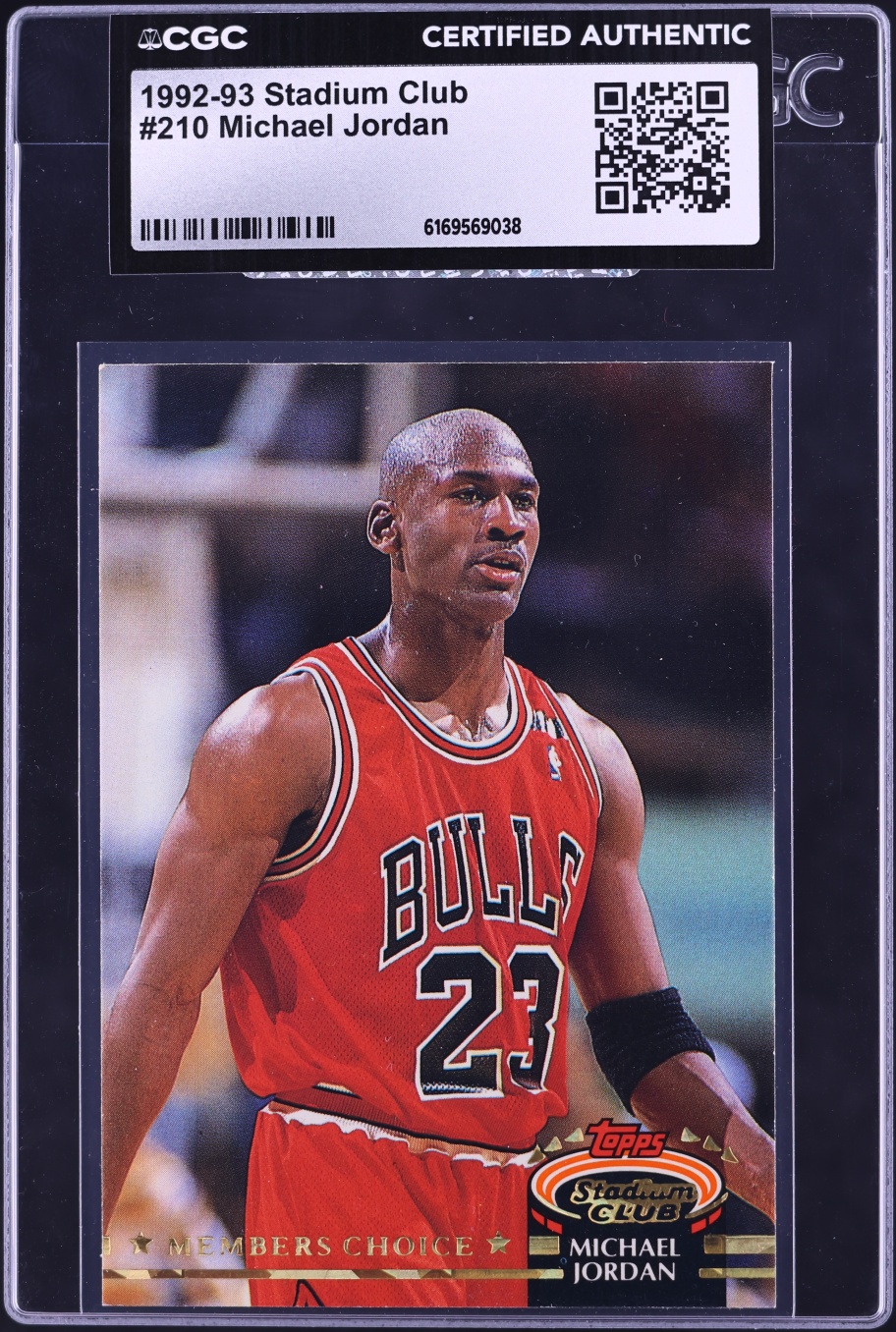 1992 Stadium Club Members Choice Michael Jordan #210 CGC AUTH