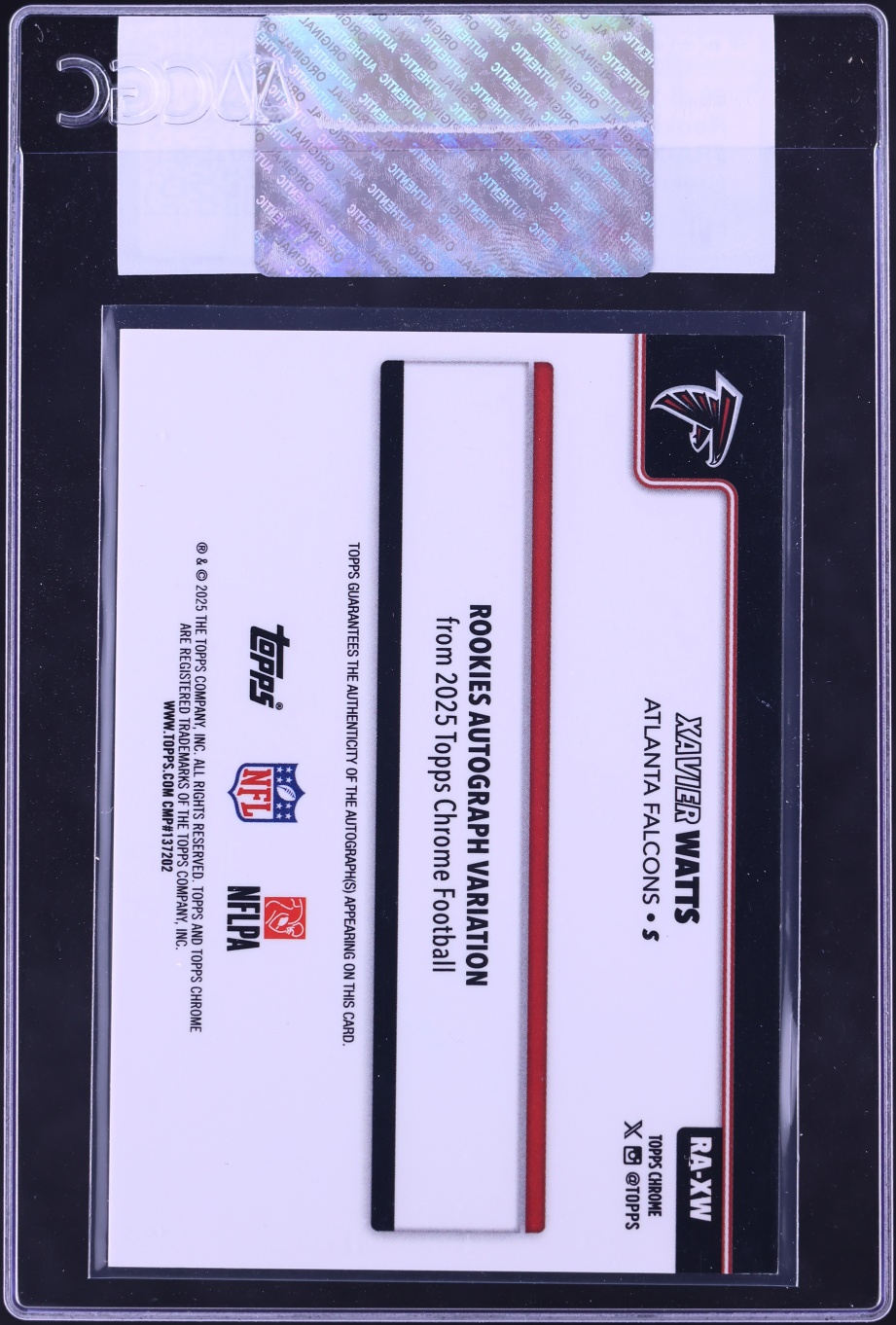 2025 Topps Chrome Green Geometric Refractor Xavier Watts ROOKIE AUTO /99 #RA-XW CGC AUTH
