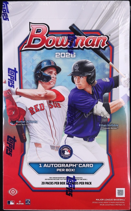 2026 Bowman Baseball Sealed Hobby Box, 20ct Packs