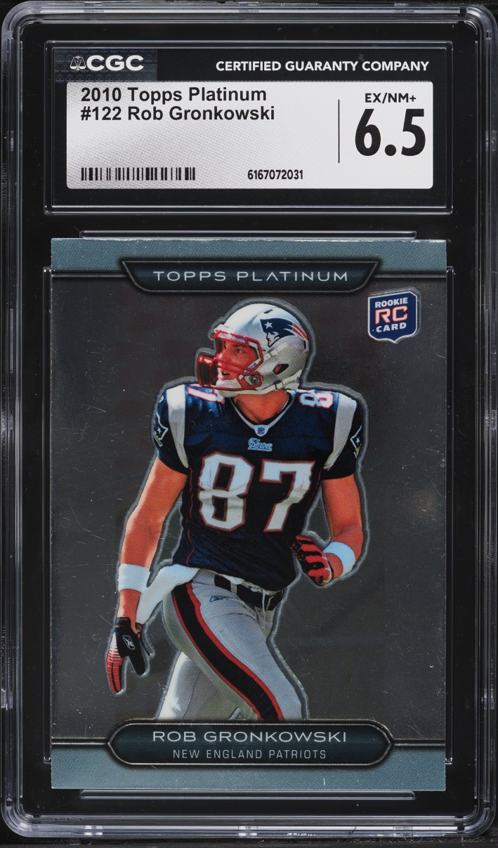 2010 Topps Platinum Rob Gronkowski ROOKIE #122 CGC 6.5 EXMT+