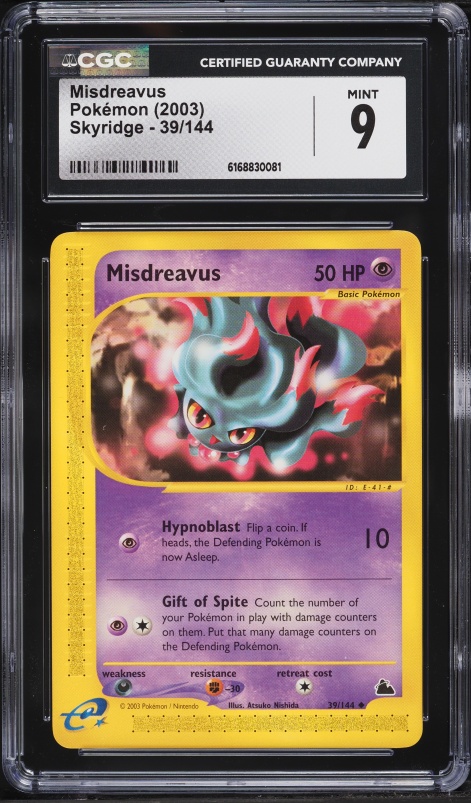 2003 Pokemon Skyridge Misdreavus #39 CGC 9 MINT