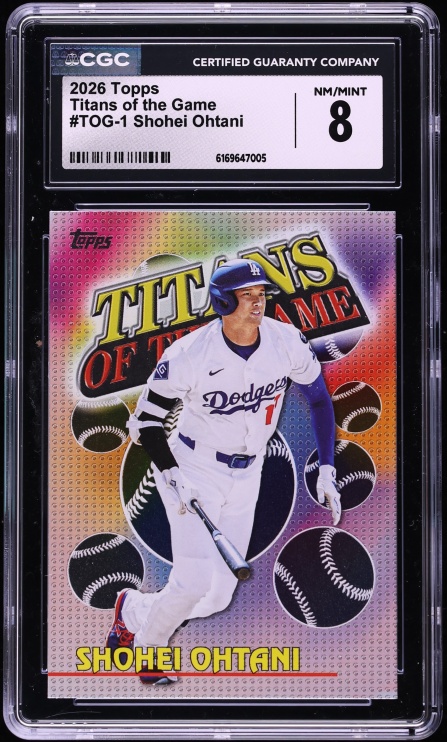 2026 Topps Titans Of The Game Shohei Ohtani #TOG-1 CGC 8 NM-MT