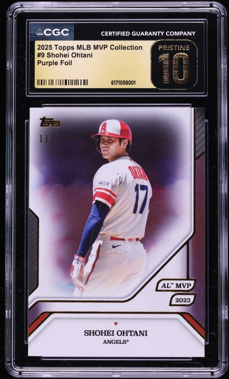 2025 Topps MLB MVP Collection Purple Foil Shohei Ohtani /75 #5 CGC 10 PRISTINE