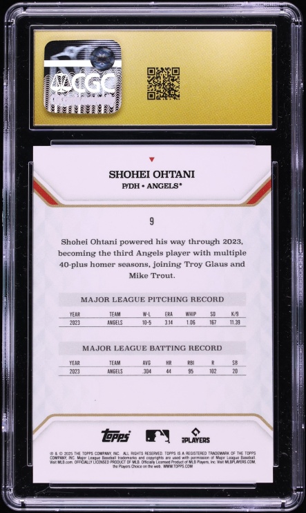 2025 Topps MLB MVP Collection Purple Foil Shohei Ohtani /75 #5 CGC 10 PRISTINE