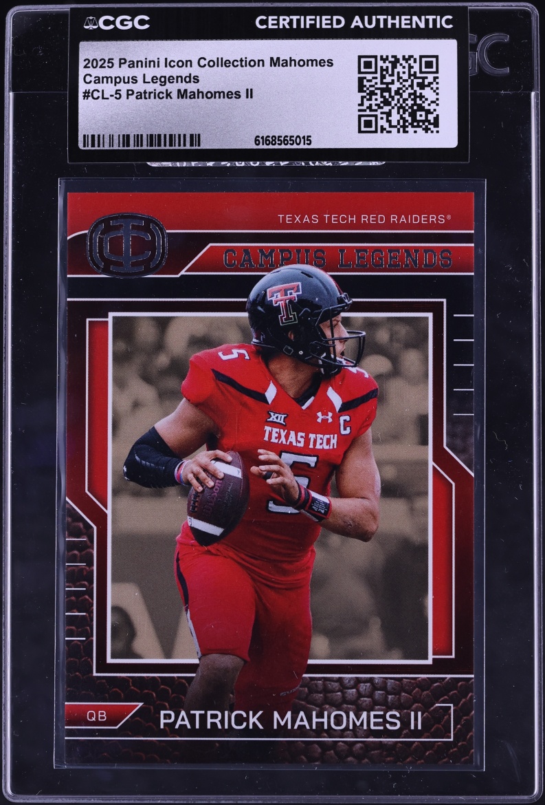 2025 Panini Icon Collection Mahomes Campus Legends Patrick Mahomes II #CL-5 CGC AUTH