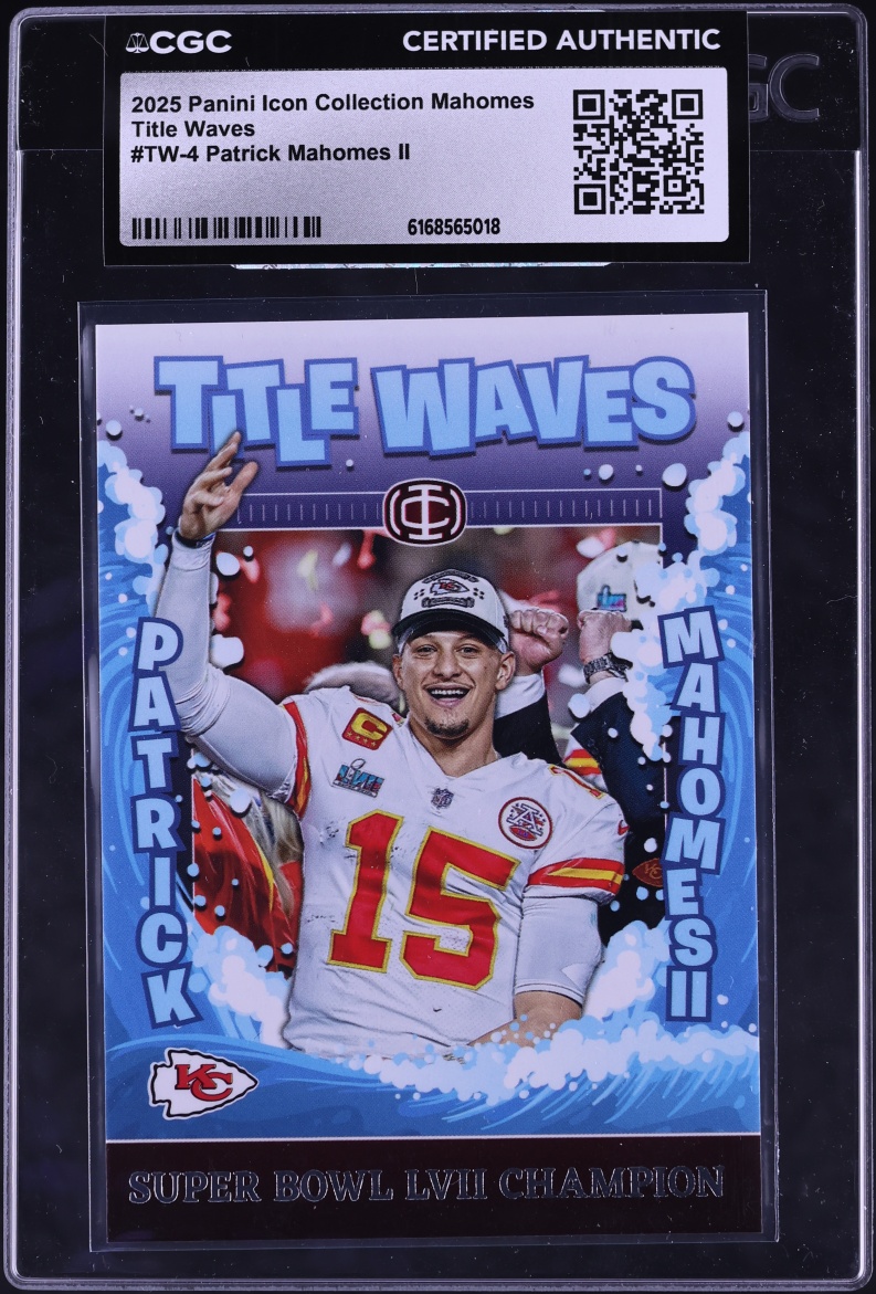 2025 Panini Icon Collection Mahomes Title Waves Patrick Mahomes II #TW-4 CGC AUTH